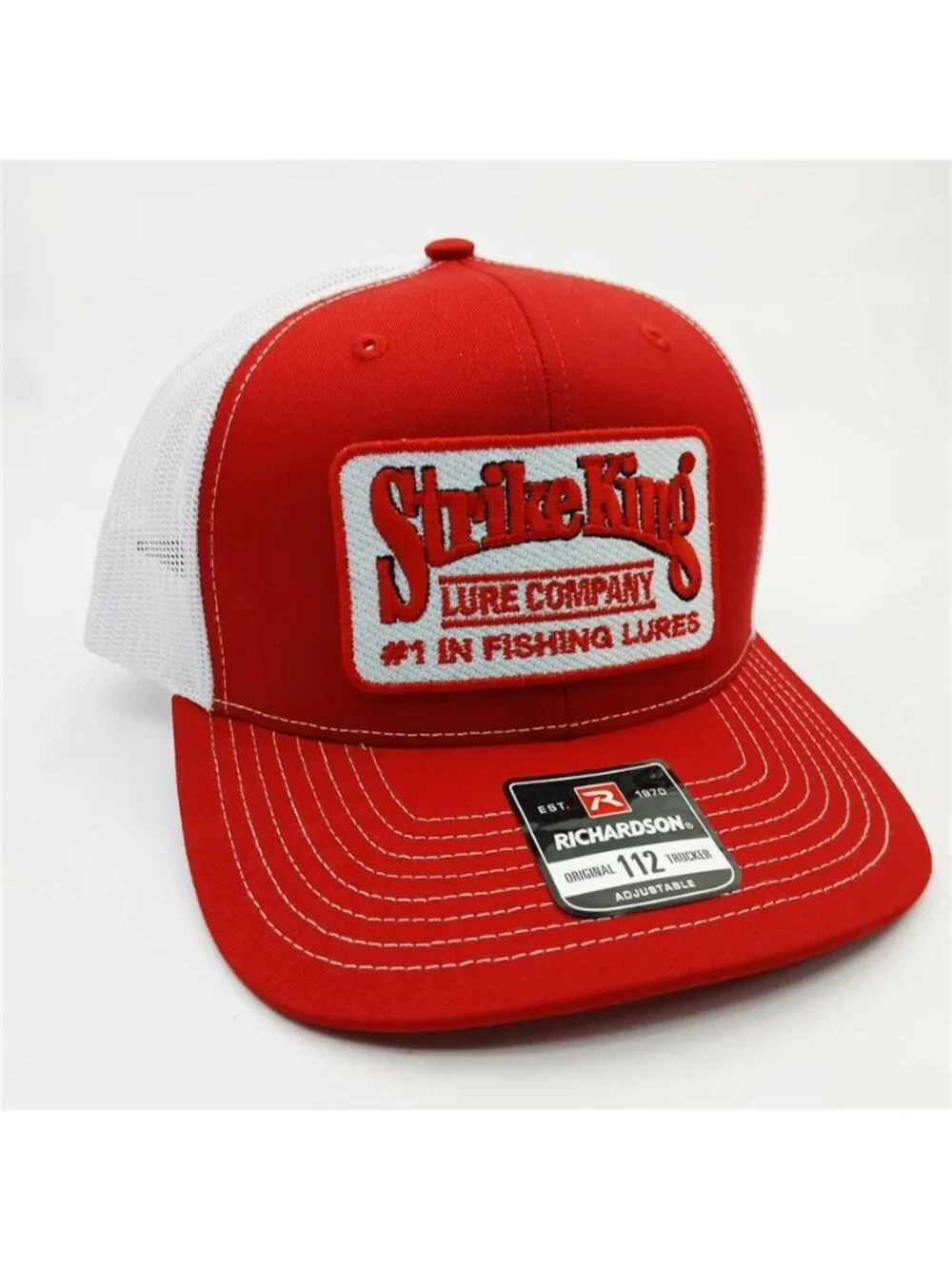 Strike King Fishing Hat Richardson 112 Trucker Cap Embroidered Patch Made in USA
